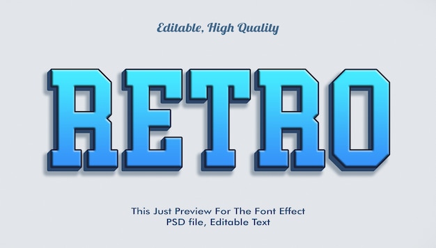 Retro font effect