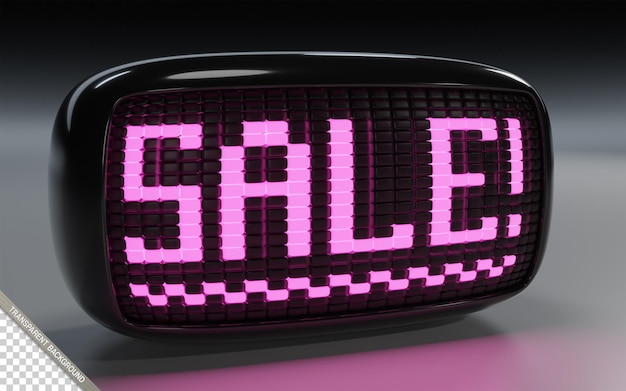 PSD retro futuristic digital sale display