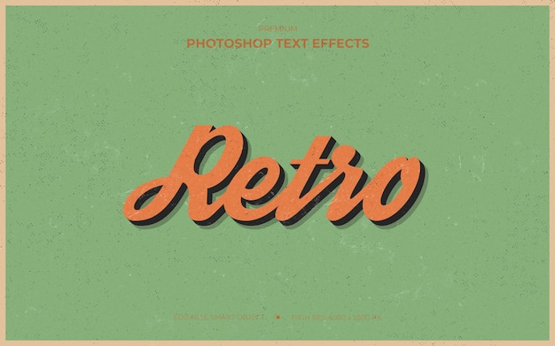 Retro Grunge Text Effect Mockup