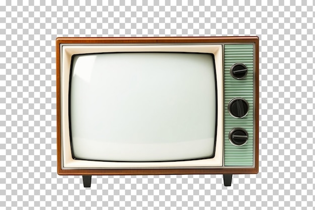 Retro old television isolated on transparent background png psd