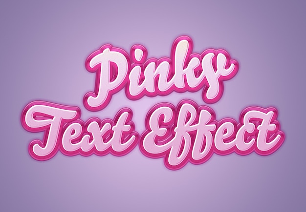 PSD retro pink text effect mockup