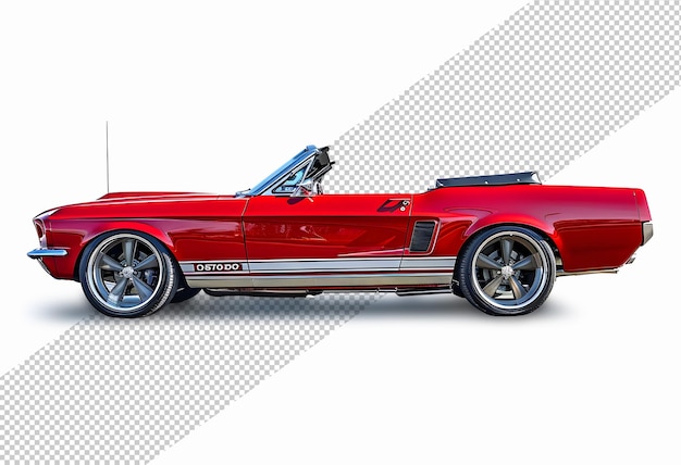 Retro red cabriolet PNG