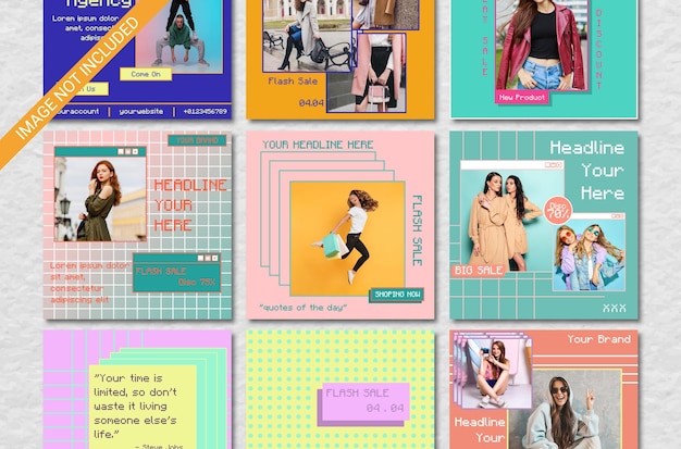 Retro Shopping Instagram Template