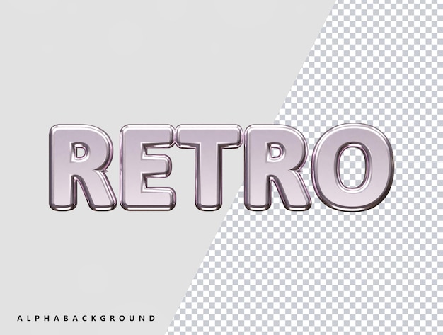 Retro text effect vector illustration transparent element