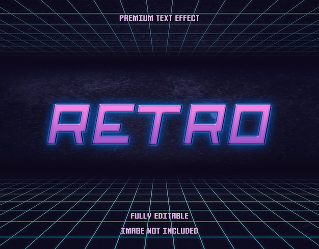 retro text effect