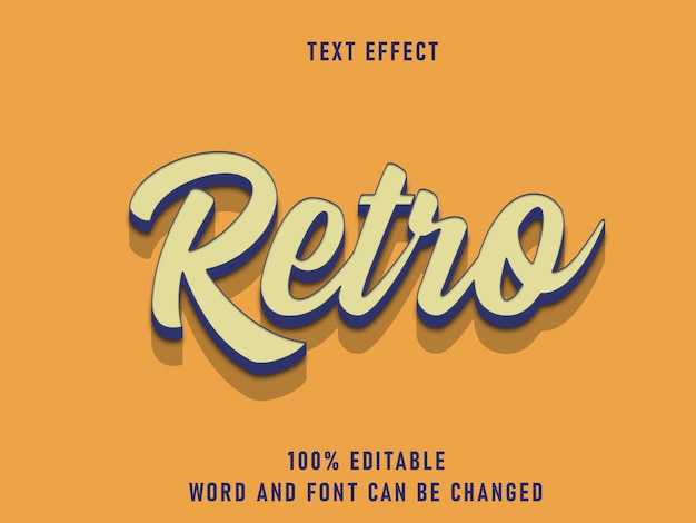 Retro Text Style Effect Editable Font Color Solid Best Style Vintage