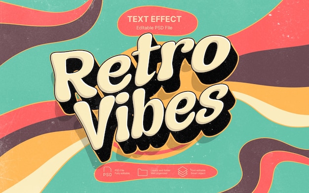 Retro vibes text effect