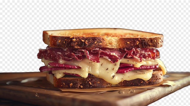 PSD reuben sandwich food realisticisolated on a transparent background