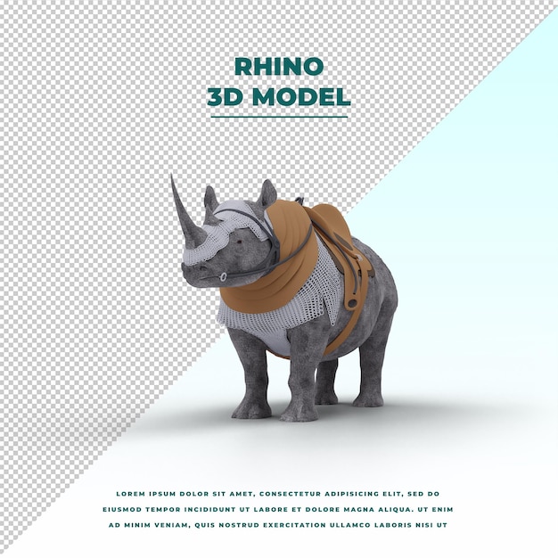 rhino with armor