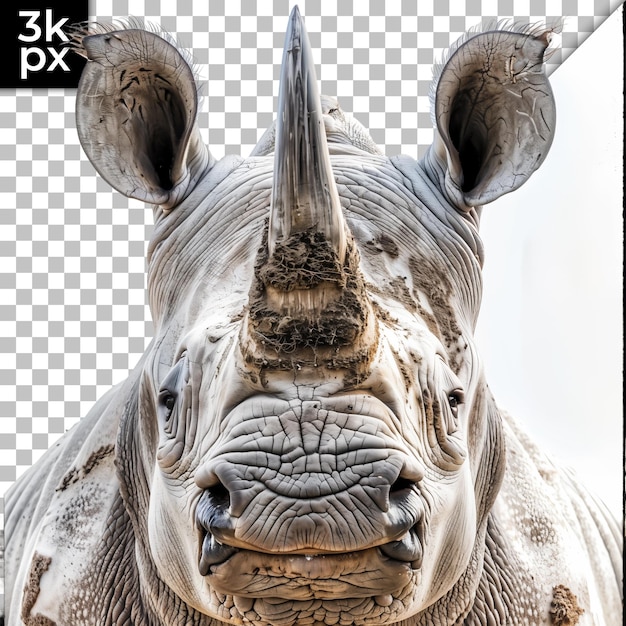 PSD a rhino with a picture of a rhino on it