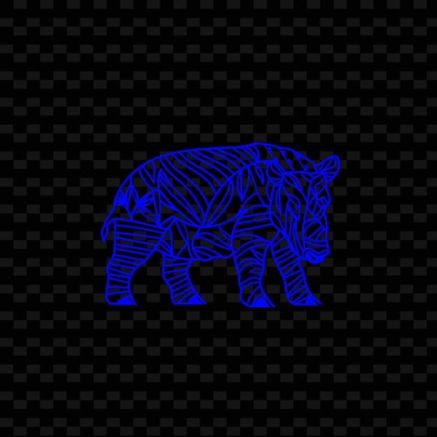 PSD a rhinoceros with a blue background