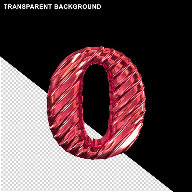 Ribbed red letter o