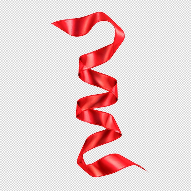 PSD a ribbon with a red ribbon on a gray background