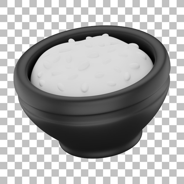 Rice Bowl 3D Illustration