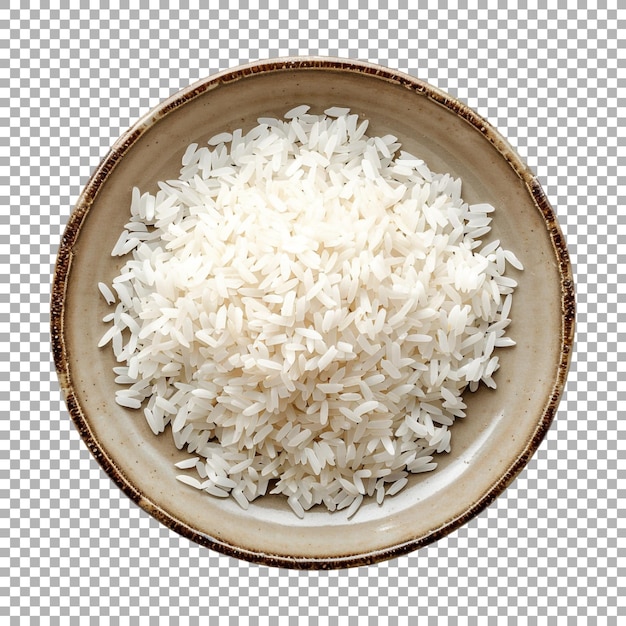 PSD rice in a bowl on transparent background ai generated