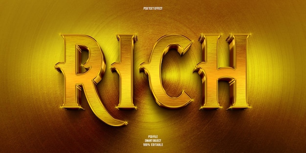 Rich 3D editable text effect