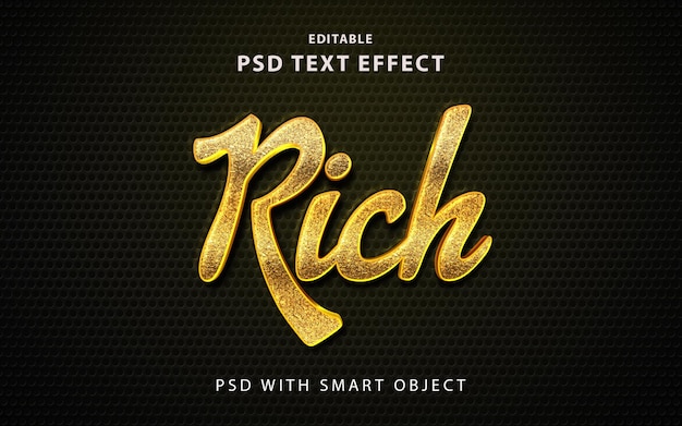 Rich PSD 3D Text Effect Fully Editable