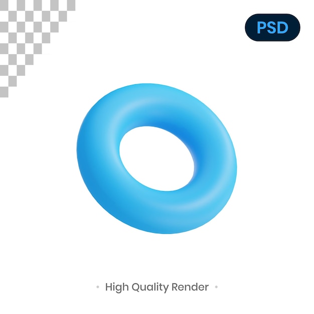 Ring 3D Render Illustration Premium Psd