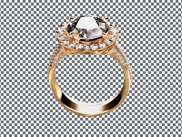 a ring with a diamond on it and a diamond on the top