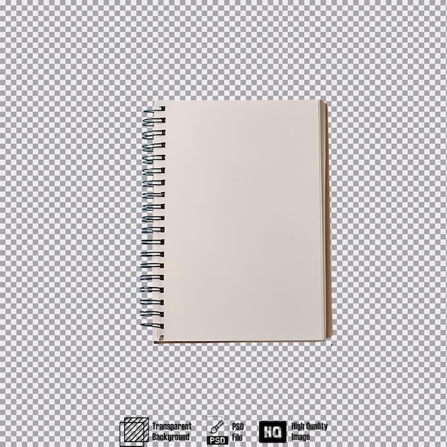 Ringed Sketchbook 4 on transparent background