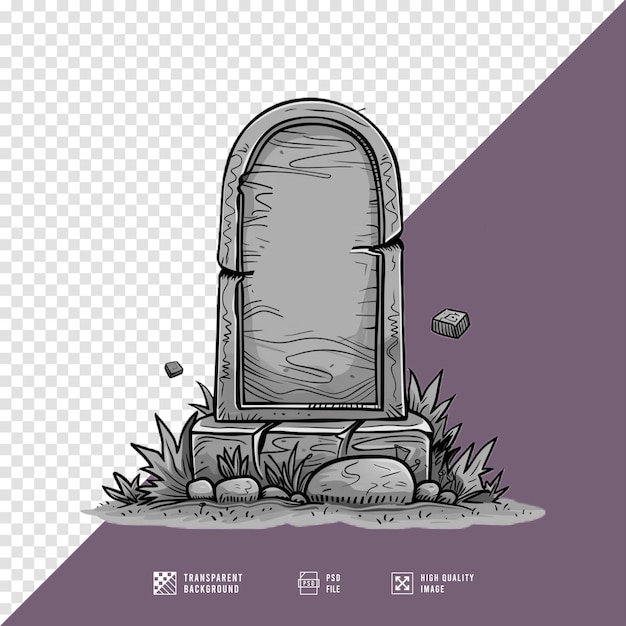 PSD rip tombstone without backgroundhd quality