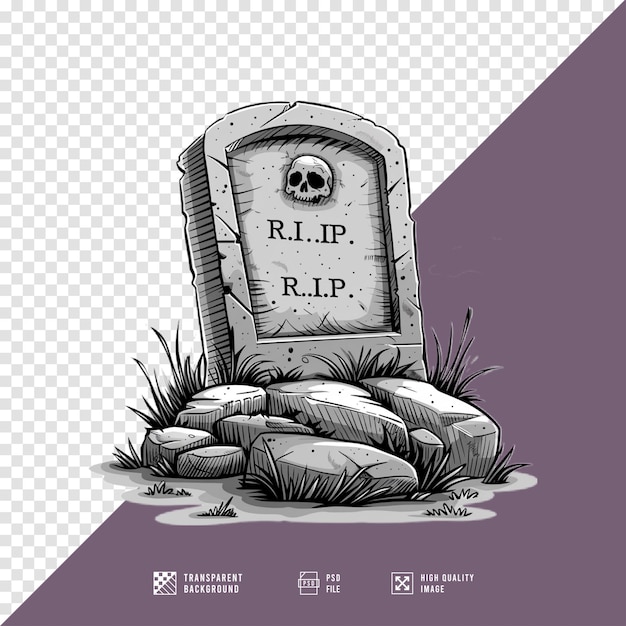 PSD rip tombstone without backgroundhd quality