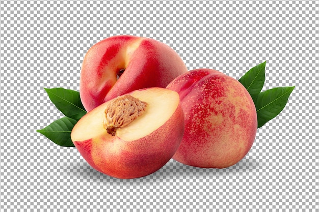 Ripe fresh Nectarine fruit isolated