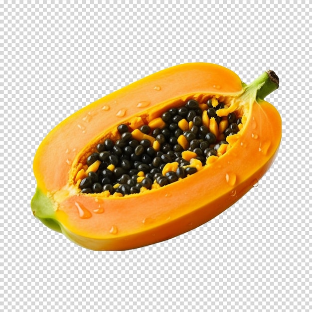 ripe papaya isolated on white background