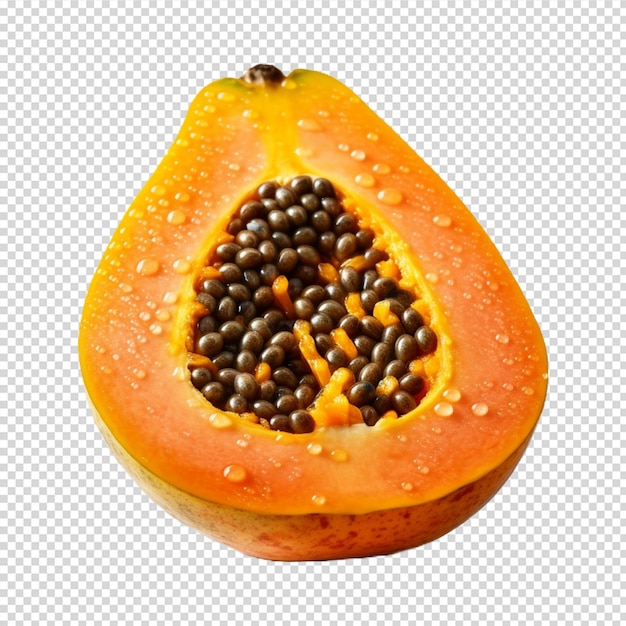 ripe papaya isolated on white background