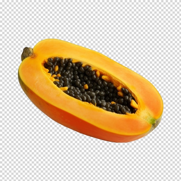 ripe papaya isolated on white background