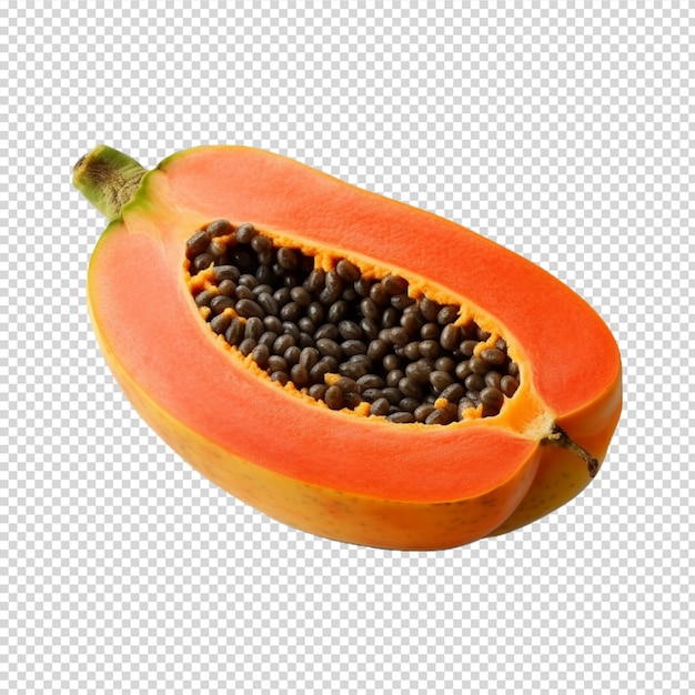 ripe papaya isolated on white background