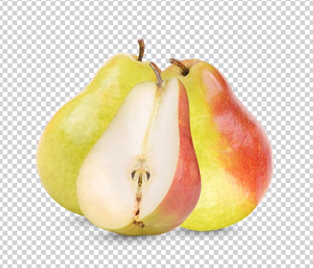 Ripe pears isolated