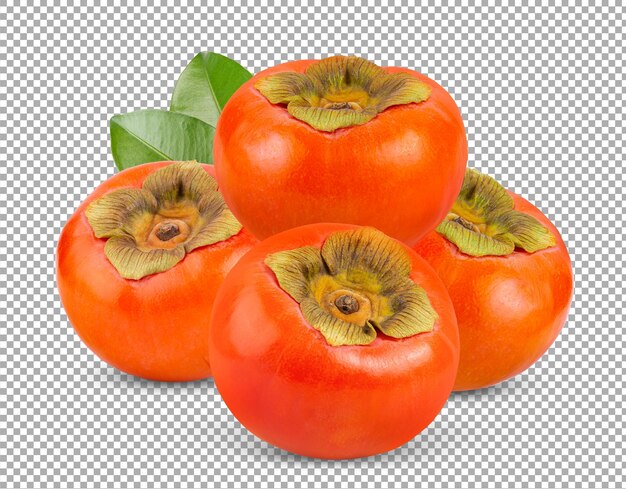 Ripe persimmons isolated