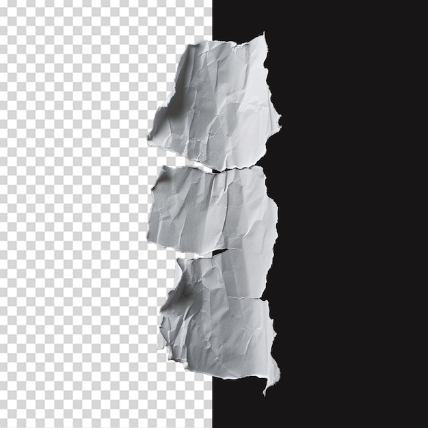 Ripped paper isolated on transparent background