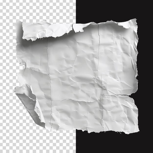 Ripped paper isolated on transparent background