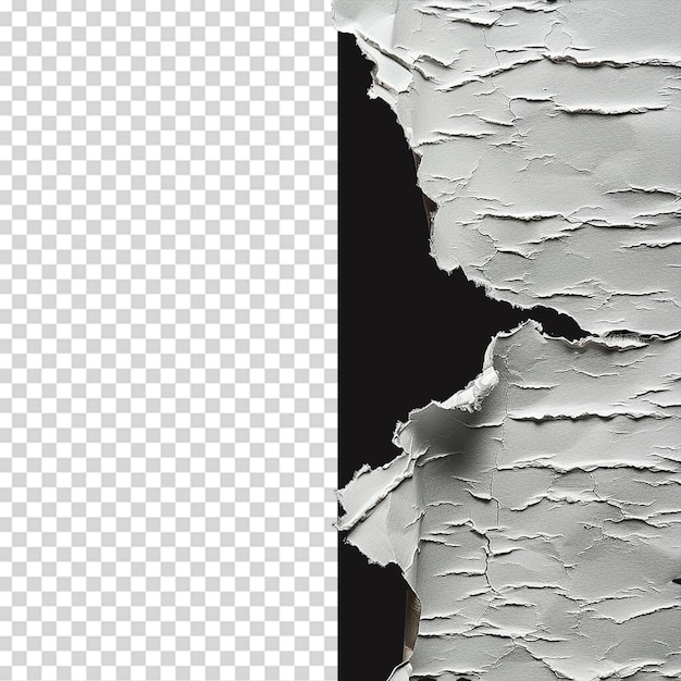 Ripped paper isolated on transparent background