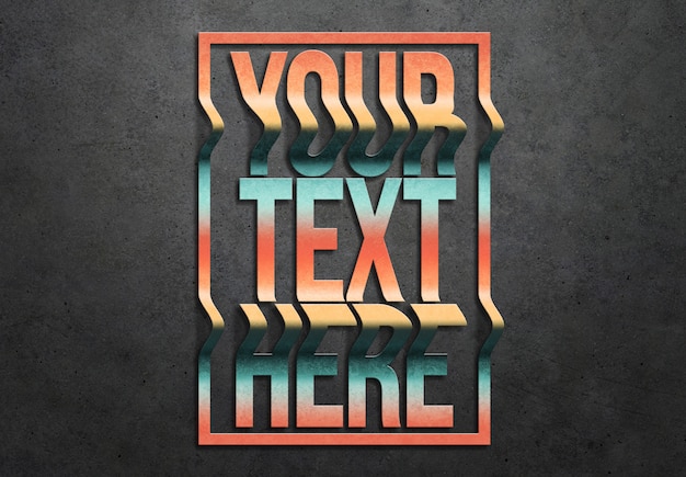 PSD rippled text effect