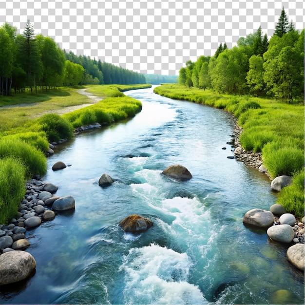 PSD river isolated on transparent background