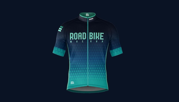 Road Bike Jersey Front Mockup