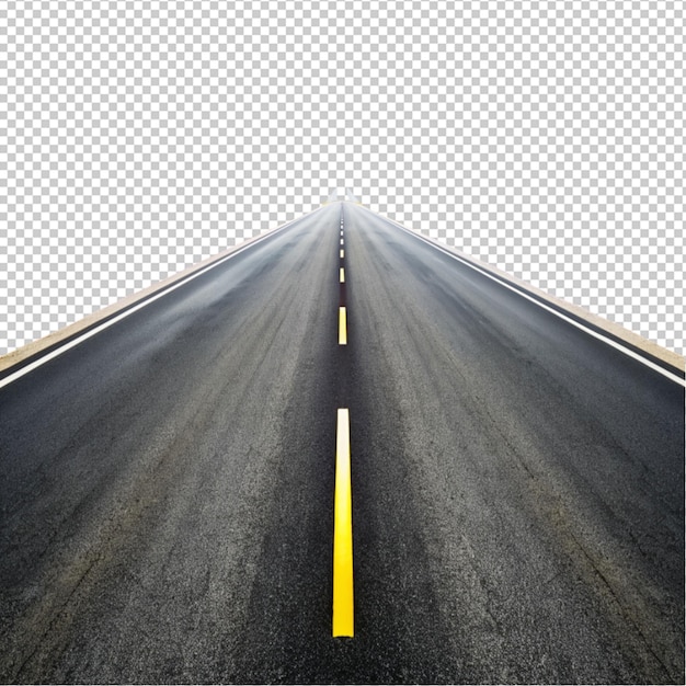 PSD road isolated on transparent background