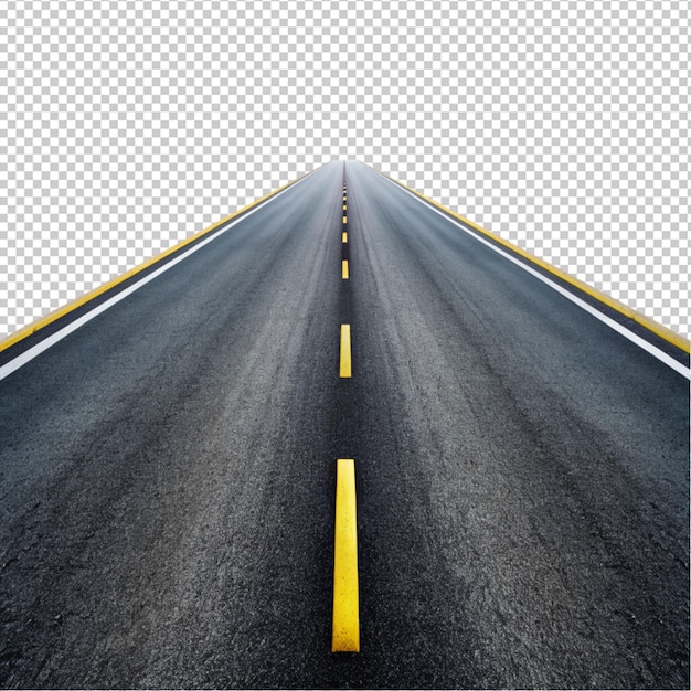 PSD road isolated on transparent background