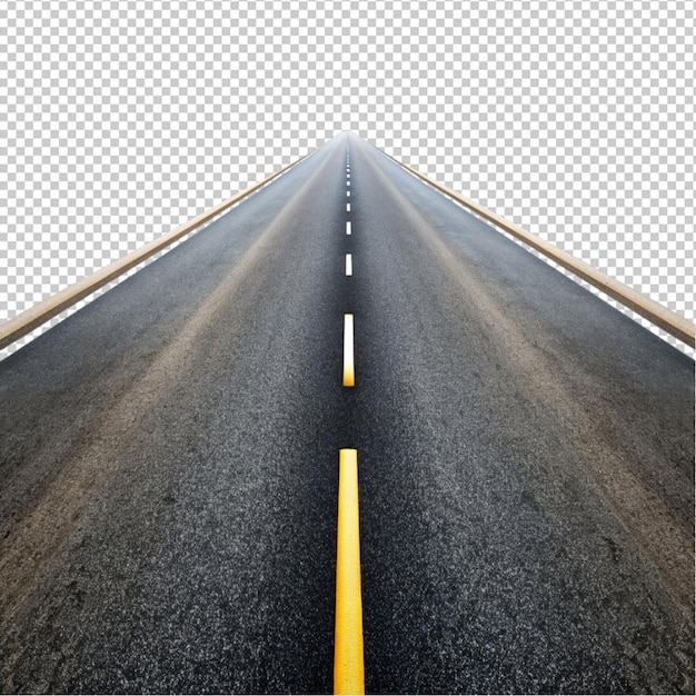 PSD road isolated on transparent background