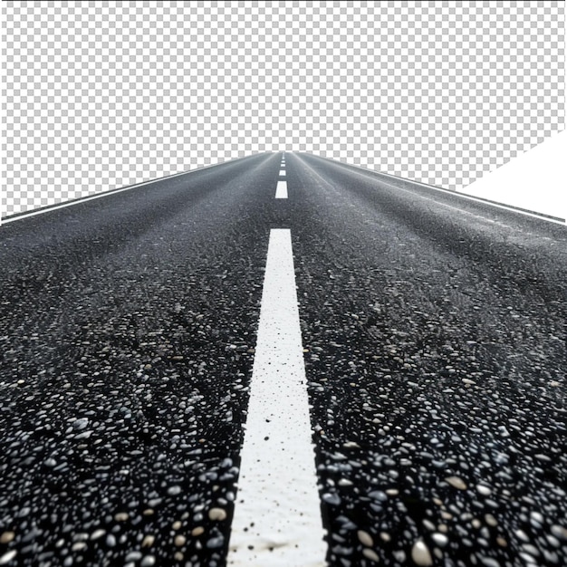 a road with a white line that says road