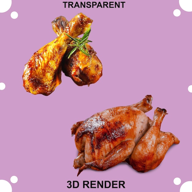 PSD roast chicken chicken meat food air fryer