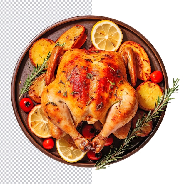 Roasted Chicken Transparent Background Generative AI