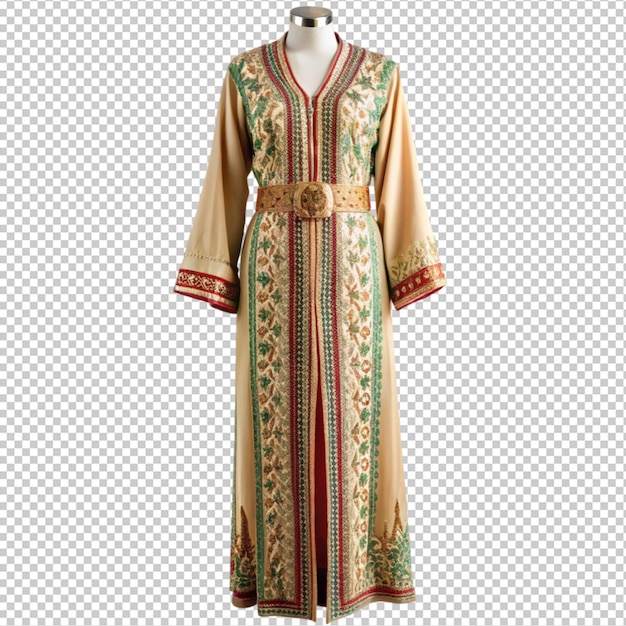 PSD robe kaftan morocco takchita moroccans dress fashion isolated on transparent background