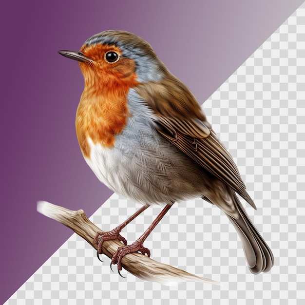 Robin isolated on transparent background