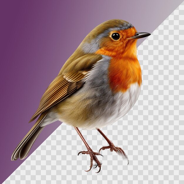 Robin isolated on transparent background