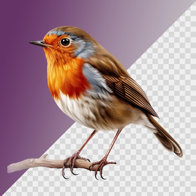 Robin isolated on transparent background