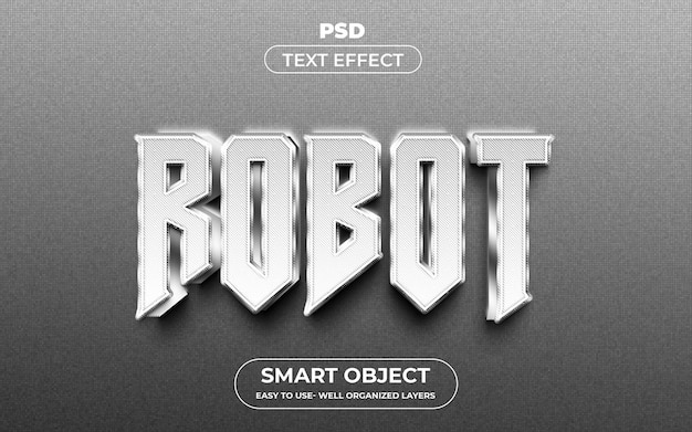 Robot 3D Editable Text Effect Style